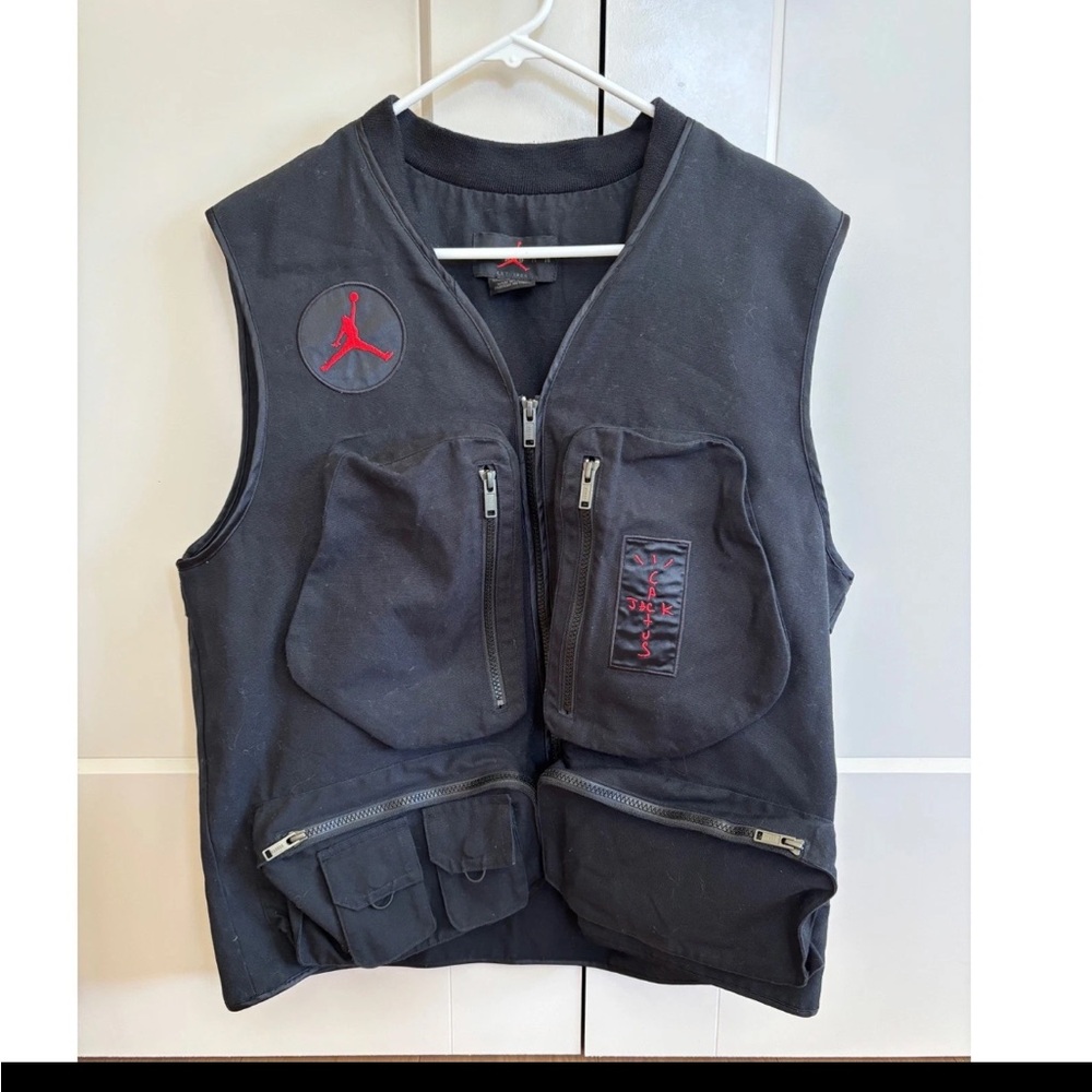 Travis Scott Cactus Jack x Jordan Utility Vest Black Men's Size M